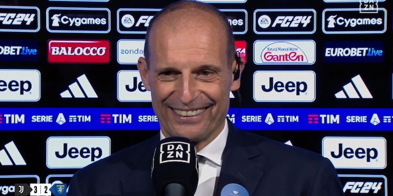 Allegri e la battuta sulla Juve in tv: "Ci stavamo abituando a perdere..." 1 9662921