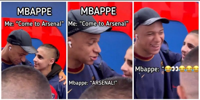 "Vieni all'Arsenal?". La risposta di Mbappé al tifoso è virale 1 6990811