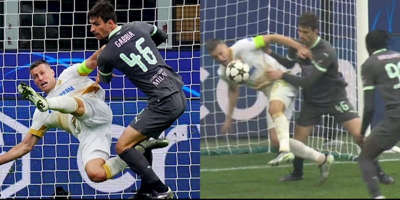 Moviola Milan-Stella Rossa, dubbi sul 2-1: il contrasto Gabbia-Spajic è al limite 1 Moviola Milan-Stella Rossa, dubbi sul 2-1: il contrasto Gabbia-Spajic è al limite