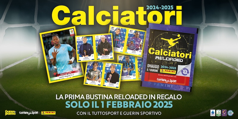 Calciatori Panini, sabato 1 febbraio le cinque figu esclusive con il Corriere dello Sport 1 Calciatori Panini, sabato 1 febbraio le cinque figu esclusive con il Corriere dello Sport