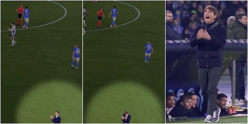 Conte, la frase per zittire Thiago Motta durante Napoli-Juve: il video è virale sui social 1 Conte, la frase per zittire Thiago Motta durante Napoli-Juve: il video è virale sui social