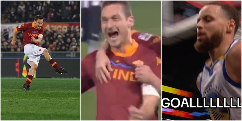 L'audio del gol di Totti alla Juve torna virale e fa esaltare l'Nba e Stephen Curry: "Multiverso" 1 L'audio del gol di Totti alla Juve torna virale e fa esaltare l'Nba e Stephen Curry: "Multiverso"