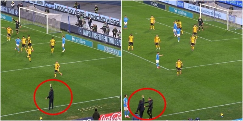 Inzaghi non si tiene durante Napoli-Inter: sconfina dall'area tecnica, lo vanno a riprendere 1 Inzaghi non si tiene durante Napoli-Inter: sconfina dall'area tecnica, lo vanno a riprendere