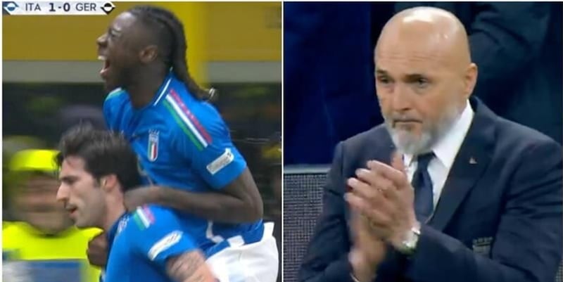 La reazione di Spalletti dopo il gol di Tonali: l'azione azzurra scatena il ct a bordocampo 1 La reazione di Spalletti dopo il gol di Tonali: l'azione azzurra scatena il ct a bordocampo