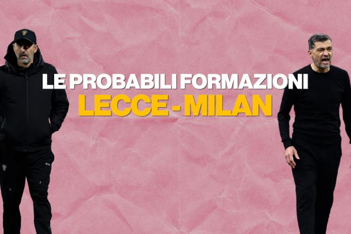 Conceiçao, quanti cambi! Panchina per Leao e Gimenez: le probabili di Lecce-Milan 1 Conceiçao, quanti cambi! Panchina per Leao e Gimenez: le probabili di Lecce-Milan