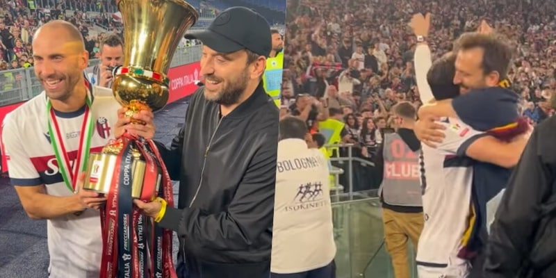 Cremonini, che festa per il Bologna: “La Coppa è per mio padre” 1 Cremonini, che festa per il Bologna: “La Coppa è per mio padre”