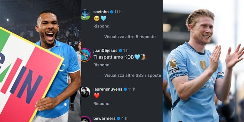 De Bruyne saluta il City, il commento di Juan Jesus fa impazzire Napoli 1 De Bruyne saluta il City, il commento di Juan Jesus fa impazzire Napoli