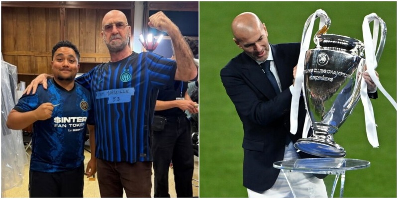 Bufera social, Cantona e Boli tifano per l'Inter. Zidane e Deschamps con il Psg 3 Bufera social, Cantona e Boli tifano per l'Inter. Zidane e Deschamps con il Psg