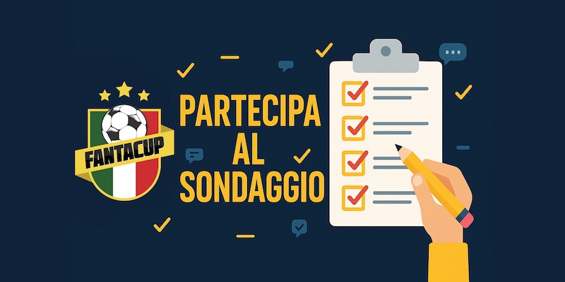FANTACUP: partecipa al sondaggio ed aiutaci a migliorare! 1 FANTACUP: partecipa al sondaggio ed aiutaci a migliorare!