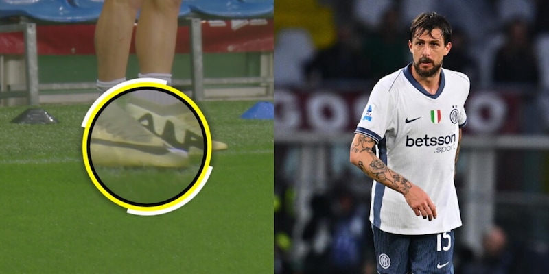 Acerbi e lo scarpino bucato portafortuna: gol contro il Barcellona e indossato contro il Torino 1 Acerbi e lo scarpino bucato portafortuna: gol contro il Barcellona e indossato contro il Torino