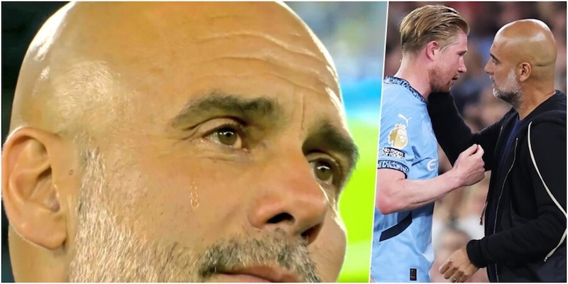 Guardiola in lacrime per il discorso da brividi d'addio di De Bruyne al Manchester City 2 Guardiola in lacrime per il discorso da brividi d'addio di De Bruyne al Manchester City