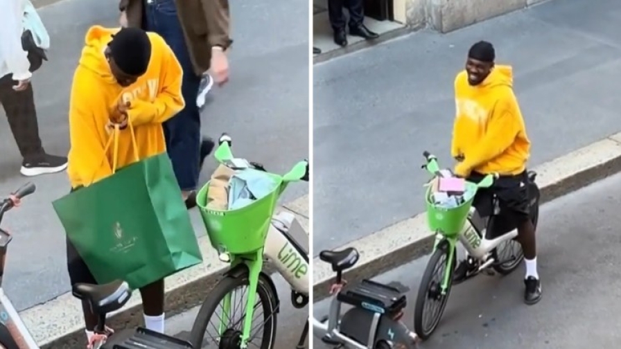 Thuram come un comune mortale: fa shopping in centro e torna a casa... in bici! 3 Thuram come un comune mortale: fa shopping in centro e torna a casa... in bici!