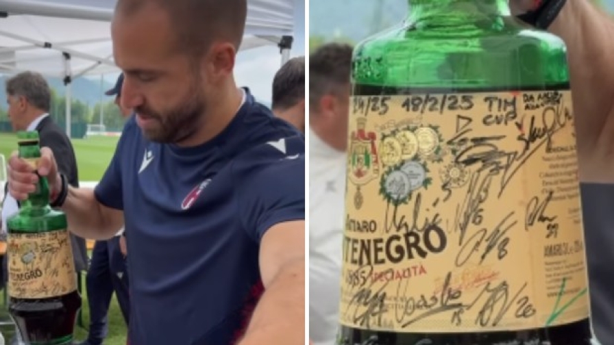 Il Bologna svela la bottiglia "firmata" a febbraio: "Quando vinceremo la Coppa..." 3 Il Bologna svela la bottiglia "firmata" a febbraio: "Quando vinceremo la Coppa..."