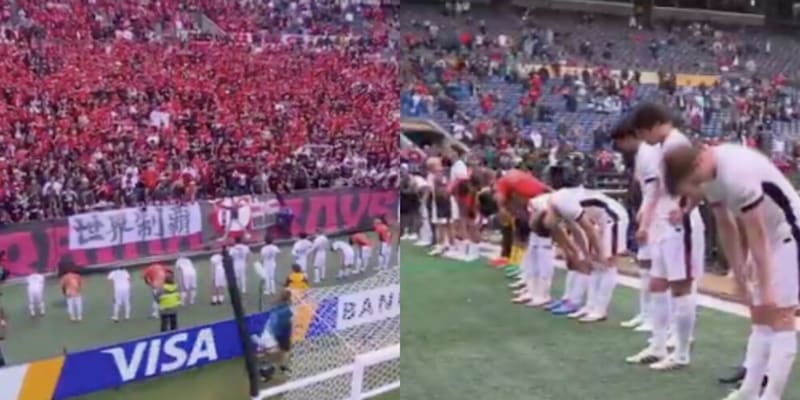L'inchino dei giocatori sotta la curva dell'Urawa dopo il ko con l'Inter: il motivo del gesto 2 L'inchino dei giocatori sotta la curva dell'Urawa dopo il ko con l'Inter: il motivo del gesto