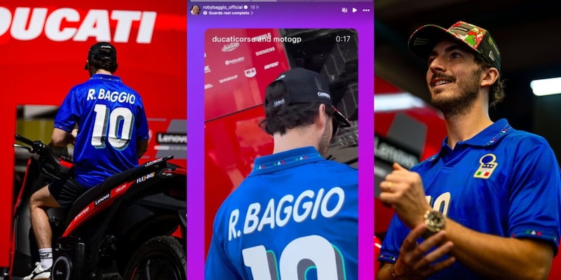 Pecco Bagnaia al Mugello con la maglia dell'Italia: anche Roberto Baggio impazzisce di gioia 3 Pecco Bagnaia al Mugello con la maglia dell'Italia: anche Roberto Baggio impazzisce di gioia