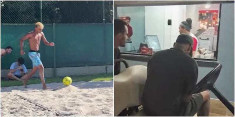 Lamal e Neymar, vacanze insieme in Brasile: che show in spiaggia 1 Lamal e Neymar, vacanze insieme in Brasile: che show in spiaggia