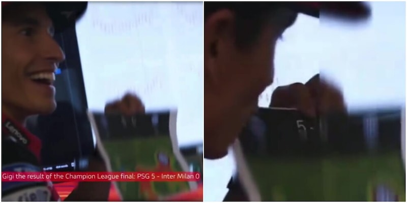 Marc Marquez prende in giro l'Inter: il 5-0 del Psg colpisce ancora 2 Marc Marquez prende in giro l'Inter: il 5-0 del Psg colpisce ancora
