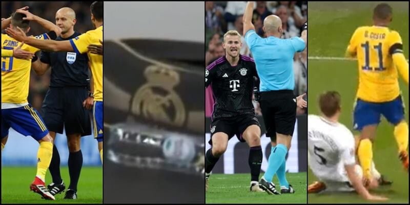 Real-Juve, l'arbitro fa sorridere Madrid: la pochette, il gol di De Ligt e l'assurdo rigore negato 1 Real-Juve, l'arbitro fa sorridere Madrid: la pochette, il gol di De Ligt e l'assurdo rigore negato