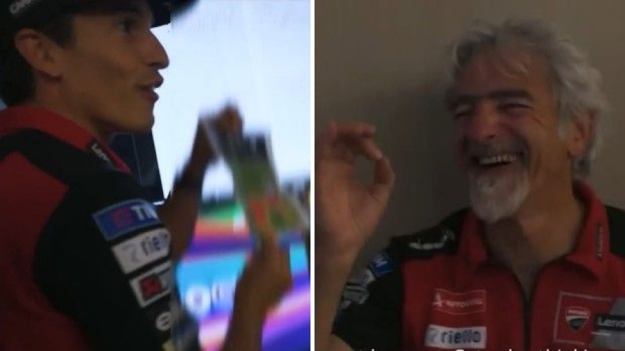 Marquez, che sfottò all'Inter! Lo scherzo a Dall'Igna 1 Marquez, che sfottò all'Inter! Lo scherzo a Dall'Igna
