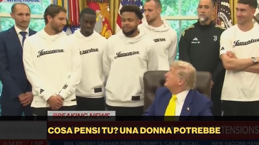 Trump mette in imbarazzo i giocatori della Juve: la domanda infelice sulle donne 4 Trump mette in imbarazzo i giocatori della Juve: la domanda infelice sulle donne