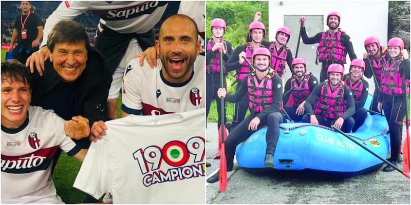 Il Bologna fa gruppo: prima il rafting poi... Gianni Morandi 4 Il Bologna fa gruppo: prima il rafting poi... Gianni Morandi
