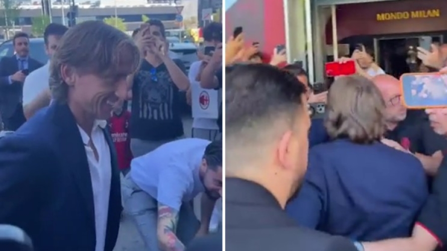 Modric, che accoglienza a Casa Milan! Tifosi in delirio per il croato 2 Modric, che accoglienza a Casa Milan! Tifosi in delirio per il croato