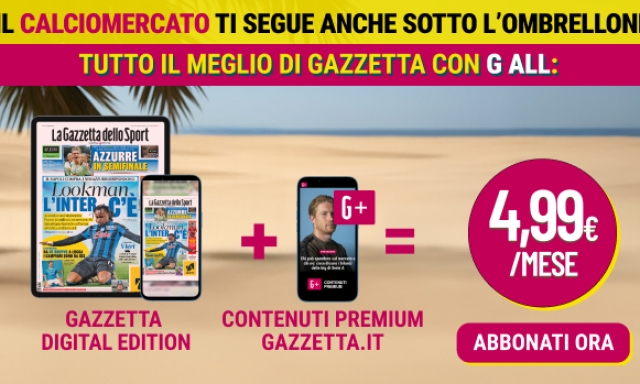 Speciale mercato, non perderti nemmeno un colpo con la promozione G ALL: solo 4,99 euro al mese 4 Speciale mercato, non perderti nemmeno un colpo con la promozione G ALL: solo 4,99 euro al mese