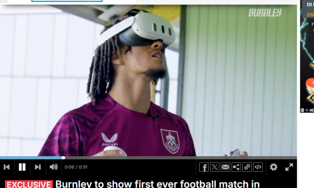 Burnley-Lazio nel futuro: l'amichevole sarà trasmessa in realtà virtuale 1 Burnley-Lazio nel futuro: l'amichevole sarà trasmessa in realtà virtuale