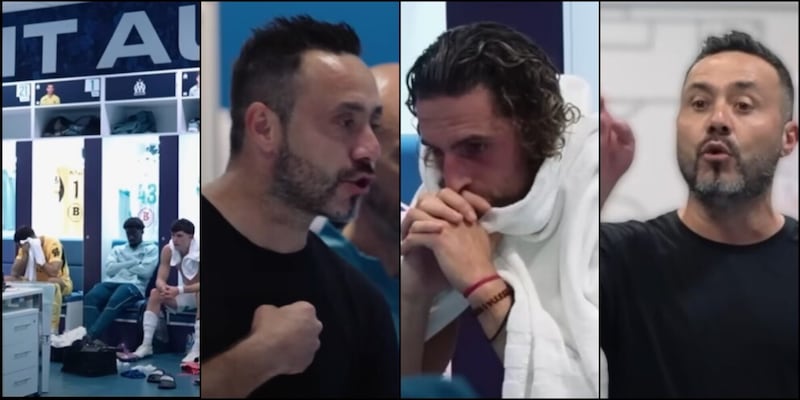 "Siete senza palle", De Zerbi degenera e Rabiot litiga: Marsiglia &egrave; una polveriera!