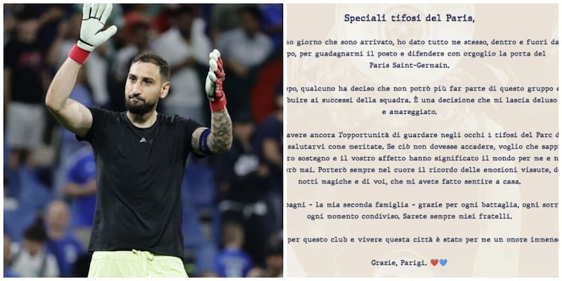 Donnarumma non ci sta: "Deluso e amareggiato, qualcuno al Psg ha deciso..." 3 Donnarumma non ci sta: "Deluso e amareggiato, qualcuno al Psg ha deciso..."