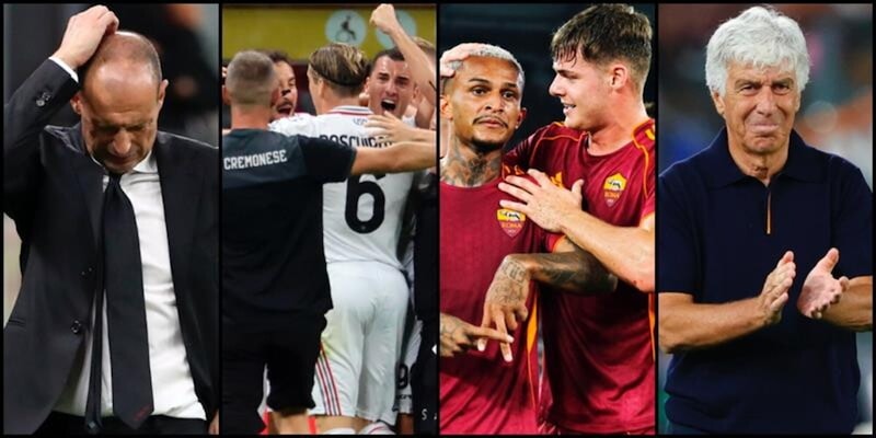 Allegri parte con una figuraccia: la Cremonese batte il Milan a San Siro! Roma, a Gasp basta Wesley