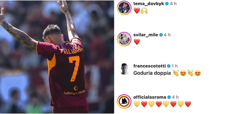 Il messaggio di Totti a Pellegrini dopo il derby vinto dalla Roma: "Goduria doppia" 3 Il messaggio di Totti a Pellegrini dopo il derby vinto dalla Roma: "Goduria doppia"