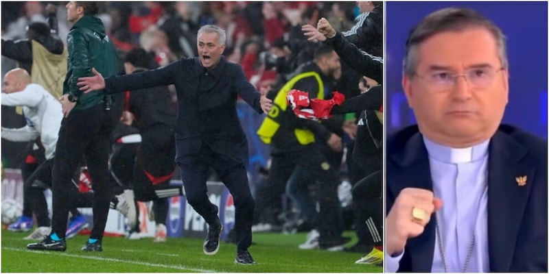 Delirio nella tv portoghese: il prete parla ma il gol di Trubin al 98' scatena la festa. La reazione è virale 4 Delirio nella tv portoghese: il prete parla ma il gol di Trubin al 98' scatena la festa. La reazione è virale