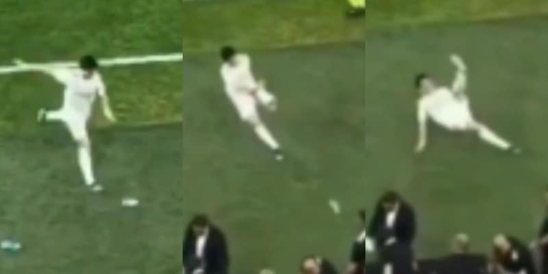 Guler, che imbarazzo: prende a calci una bottiglia e scivola per terra. I social non perdonano