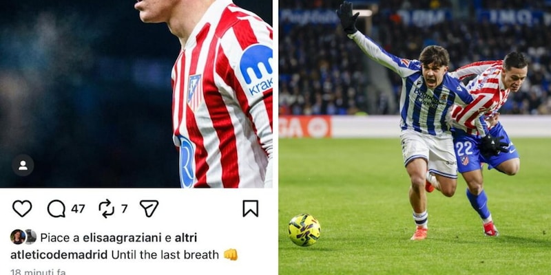 L'Atletico Madrid e il mistero del post con la foto di Raspadori: c'è il like della compagna. Romanisti furiosi 3 L'Atletico Madrid e il mistero del post con la foto di Raspadori: c'è il like della compagna. Romanisti furiosi
