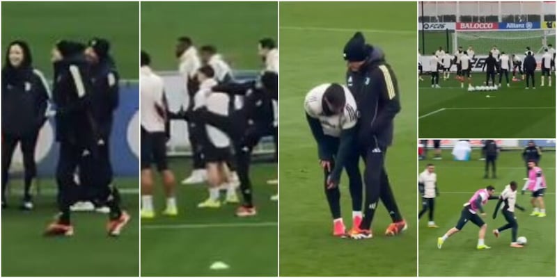 Un calcio a Kelly, due spinte ad Adzic: Spalletti vive così la vigilia di Juve-Benfica 1 Un calcio a Kelly, due spinte ad Adzic: Spalletti vive così la vigilia di Juve-Benfica