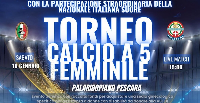 A Pescara quadrangolare di calcio a 5 con la Nazionale Suore