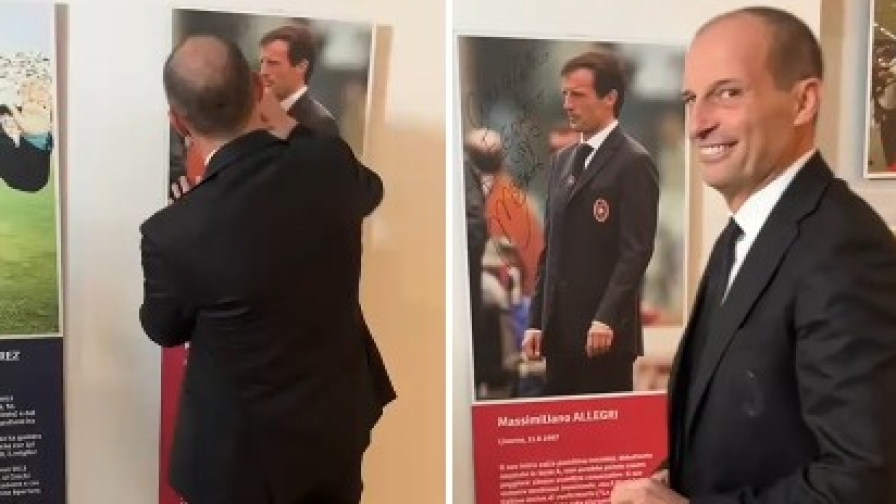 Allegri ritorna al passato: firma e dedica nel museo del Cagliari 3 Allegri ritorna al passato: firma e dedica nel museo del Cagliari