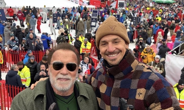 Franzoni, guarda chi ti ha visto. Ibra a Kitzbuehel con... Schwarzenegger