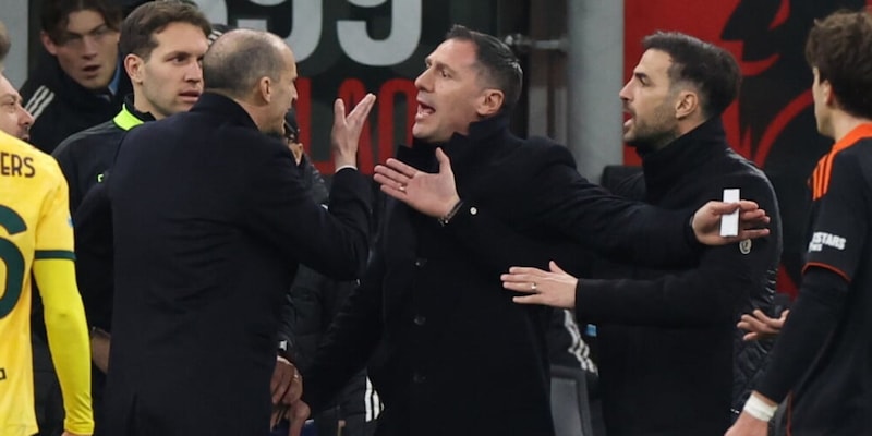 "Sei un cog***ne, un bambino che...": Allegri è di nuovo una furia. La lite con Fabregas che cita Chivu 1 "Sei un cog***ne, un bambino che...": Allegri è di nuovo una furia. La lite con Fabregas che cita Chivu