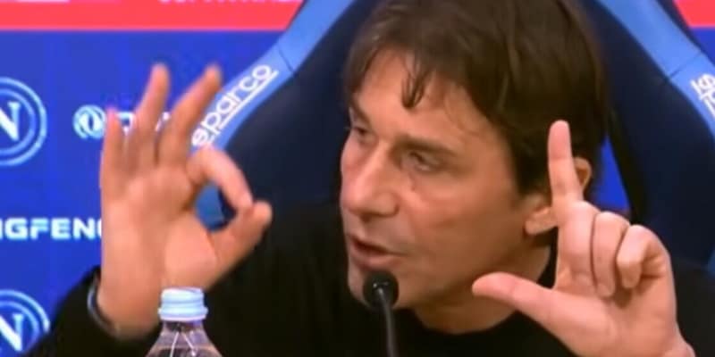 Conte: "Scudetto? Cerchiamo di essere seri...". E in tv prima la frase su Rocchi, poi in conferenza cita Mourinho cos&igrave;!