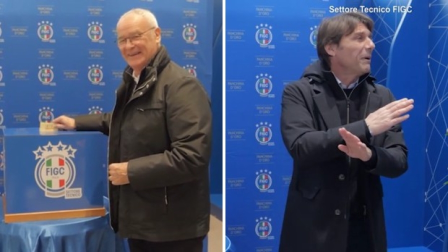 Ranieri e Conte, quante risate alla Panchina d'oro