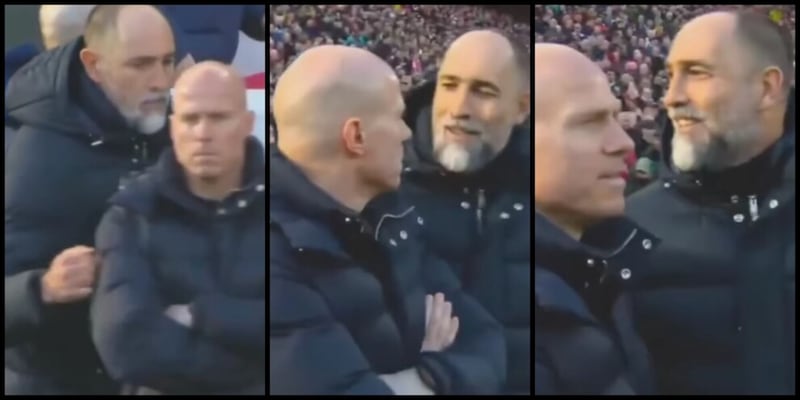 Tudor vede doppio? Prova a salutare Slot ma sbaglia, la gaffe diventa virale 3 Tudor vede doppio? Prova a salutare Slot ma sbaglia, la gaffe diventa virale