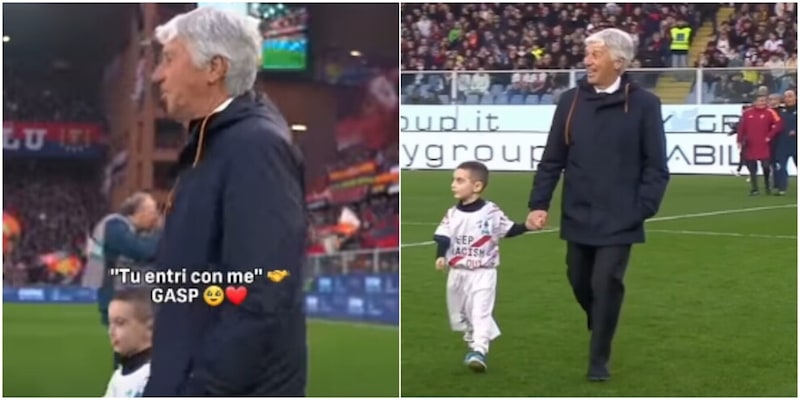 Gasperini, il bel gesto con un bambino a Marassi: &ldquo;Tu entri con me&hellip;&rdquo;
