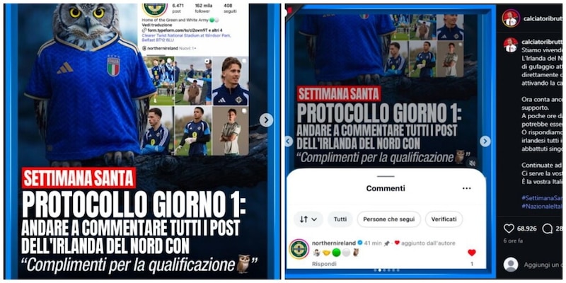 I tifosi dell'Italia 'invadono' di commenti l'Irlanda del Nord: ecco cosa sta succedendo&nbsp;