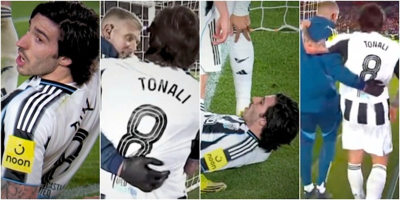 Mazzata Tonali, playoff Italia a rischio! Ko nella valanga Bar&ccedil;a: 7 gol al Newcastle