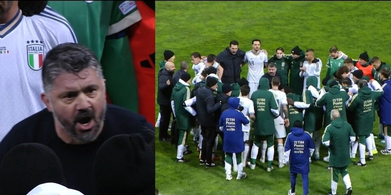 Grinta Gattuso, chiama intorno a sé l'Italia: il discorso e il "cerchio magico" alla fine del primo tempo supplementare 3 Grinta Gattuso, chiama intorno a sé l'Italia: il discorso e il "cerchio magico" alla fine del primo tempo supplementare