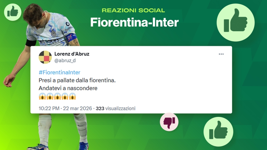 Fiorentina-Inter, reazioni social: "Siamo cotti", "Presi a pallate" 3 Fiorentina-Inter, reazioni social: "Siamo cotti", "Presi a pallate"