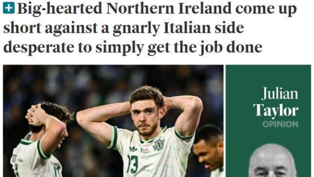 Da Londra a Belfast attacchi agli azzurri: "Ecco perché non fanno un Mondiale dal 2014". Si salva solo... 4 Da Londra a Belfast attacchi agli azzurri: "Ecco perché non fanno un Mondiale dal 2014". Si salva solo...