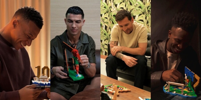 Messi, Ronaldo, Mbapp&egrave; e Vinicius impazziscono con la coppa del mondo LEGO: la campagna fa impazzire tutti